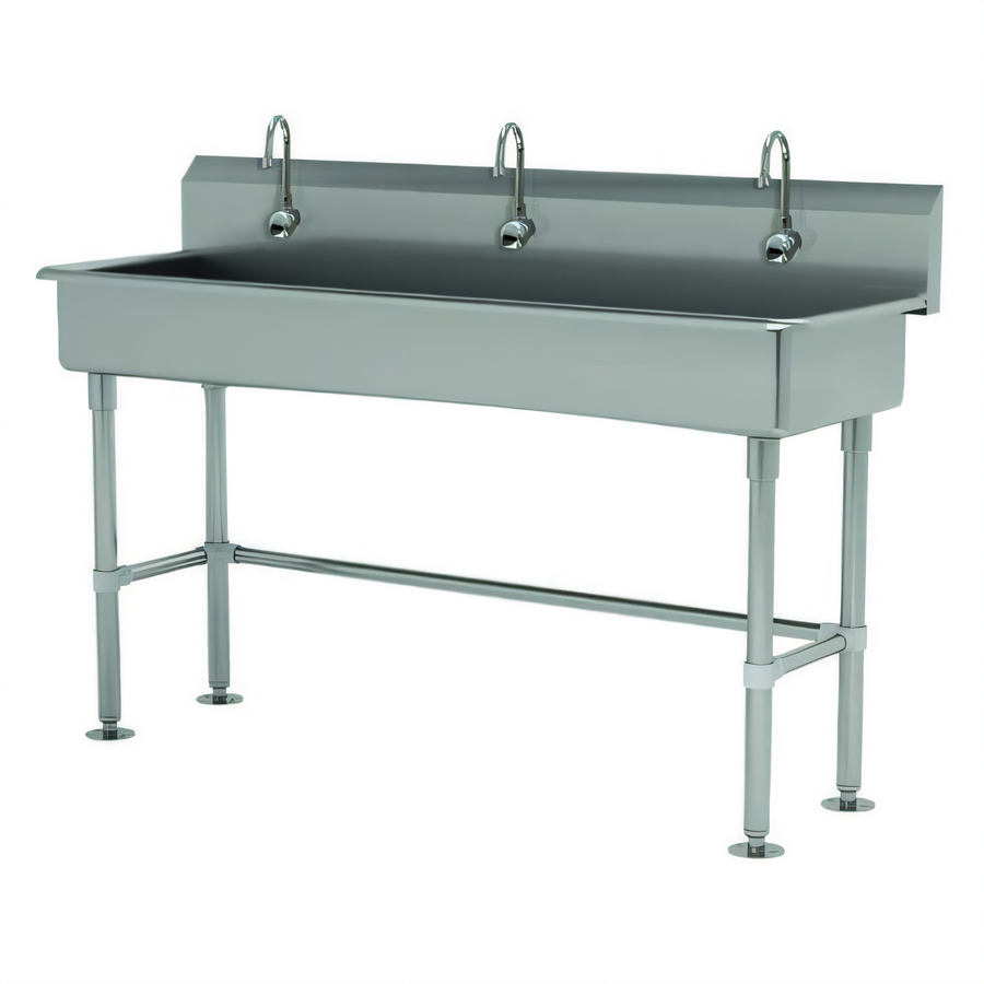 Product image #1 for Advance Tabco 60-Inch Freestanding Multiwash Hand Wash Sink with 3 Electronic Faucets