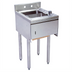 Thumbnail image #1 for BK Resources Slimline 1-Compartment Stainless Steel Underbar Dump Sink with 4-Inch Backsplash