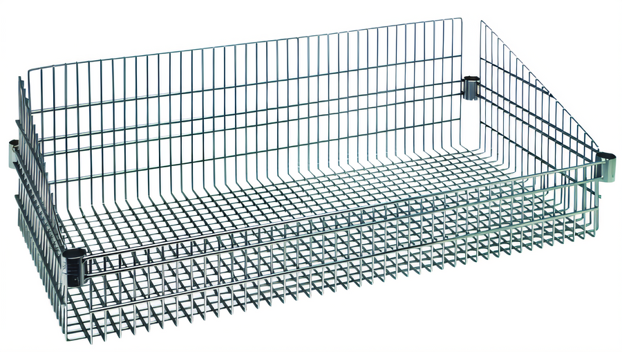 Product image #1 for Quantum 18 x 36 x 10 Inch Chrome Plated Rectangular Post Basket