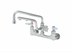 Thumbnail image #1 for UltraRinse 8-Inch Wall-Mount Pre-Rinse Mixing Faucet with 12-Inch Swing Nozzle and 10-Inch Sprayer Arm