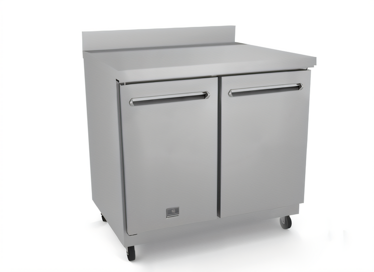 Product image #2 for 36-Inch Two-Section Worktop Freezer with Backsplash and Solid Hinged Doors