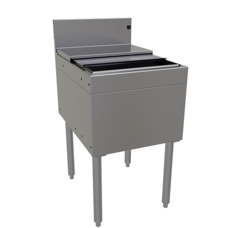 Product image #1 for Glastender IBB-18 Underbar Stainless Steel Ice Bin with Sliding Cover, 64 lb. Capacity