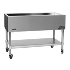 Thumbnail image #1 for Eagle Group SPCP-3 Mobile 3-Pan Ice-Cooled Cold Pan Serving Counter, Open Base, Stainless Steel, 50-1/2"W