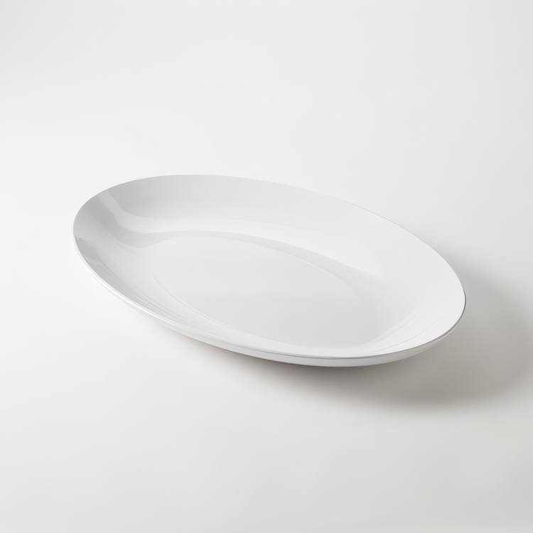 Product image #2 for American Metalcraft 18 x 12 Inch White Oval Melamine Platter