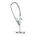 Thumbnail image #1 for T&S Brass EasyInstall 8-Inch Center Wall-Mount Workboard Pre-Rinse Unit with Spring-Action Gooseneck, 44-Inch Hose, and 1.07 GPM Spray Valve