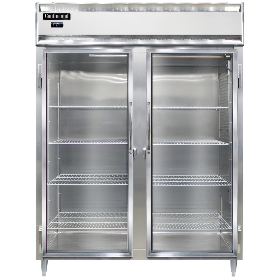 Product image #1 for Continental Refrigerator Designer Line D2FENSAGD Two-Section Wide Reach-in Glass Door Freezer