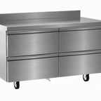 Thumbnail image #1 for Delfield STD4560NP 60-Inch Two-Section Undercounter Worktop Freezer with 4 Drawers, Stainless Steel, 4-Inch Backsplash
