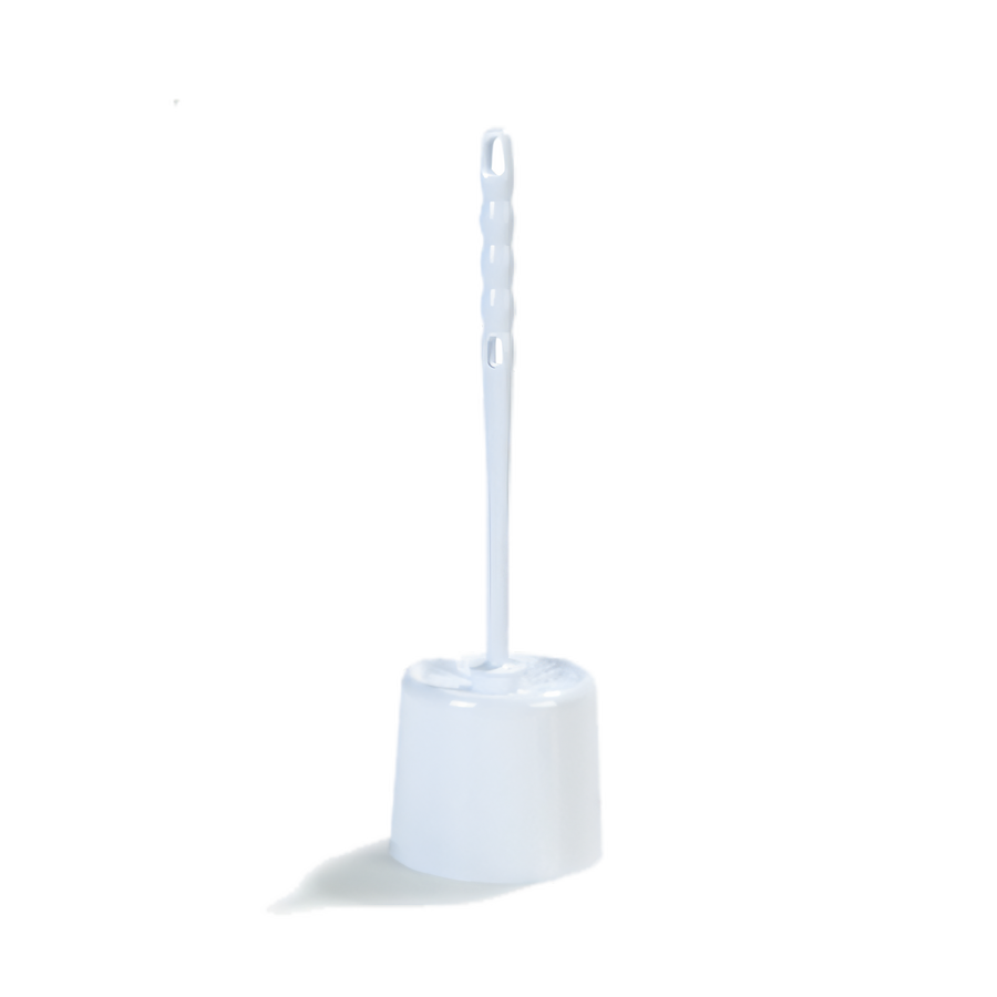 Product image #1 for Flo-Pac Toilet Bowl Brush with Caddy, 3-Inch Brush, 14-1/2-Inch Plastic Handle, White