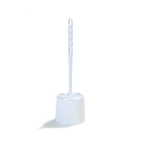Flo-Pac Toilet Bowl Brush with Caddy, 3-Inch Brush, 14-1/2-Inch Plastic Handle, White