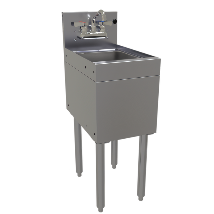 Product image #1 for Stainless Steel Underbar Wet Waste Sink Unit with 9 1/4 x 11 1/2 x 6 Inch Bowl