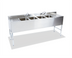 Thumbnail image #1 for Steel Works Stainless Four-Compartment Underbar Hand Sink with Left and Right Drainboards, 72 Inch