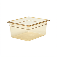 Cambro H-Pan High Heat Half-Size 6-Inch Deep Amber Plastic Food Pan