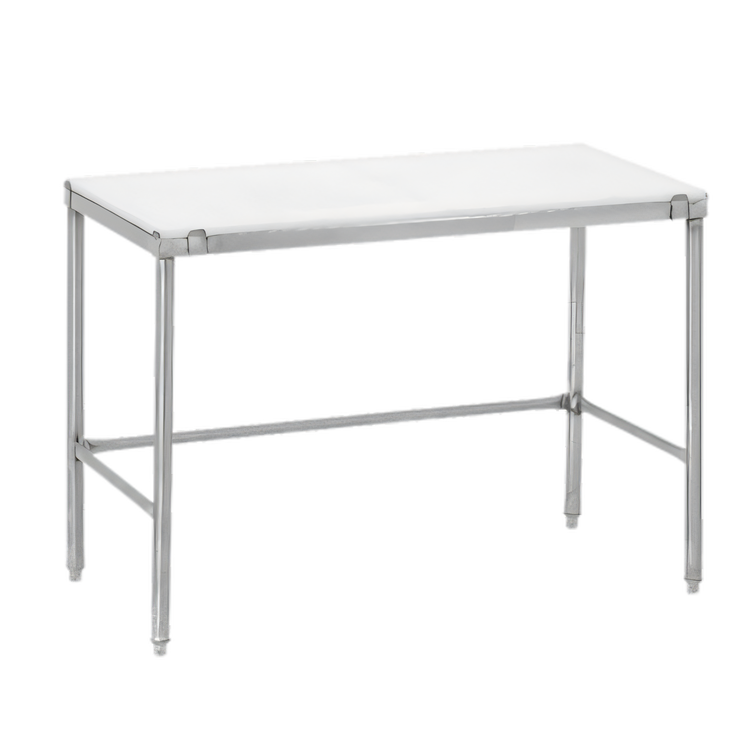 Product image #1 for Channel Manufacturing 48 x 24 Inch Poly Top Work Table with Stainless Steel Base
