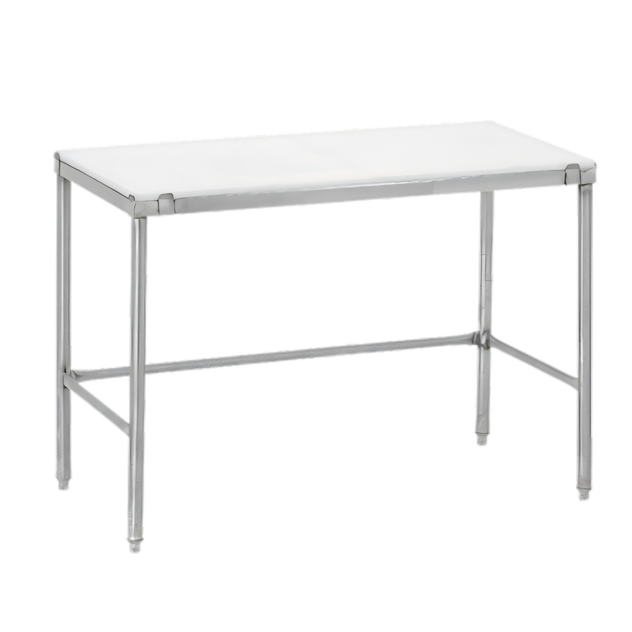 Product image #1 for Channel Manufacturing 48 x 24 Inch Poly Top Work Table with Stainless Steel Base