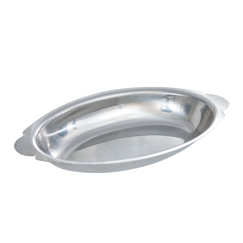Product image #1 for Crestware 15 oz. Oval Stainless Steel Au Gratin Dish