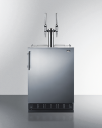 Summit Commercial 24-Inch Nitro Coffee Kegerator with Dual Tap and Convertible Refrigerator