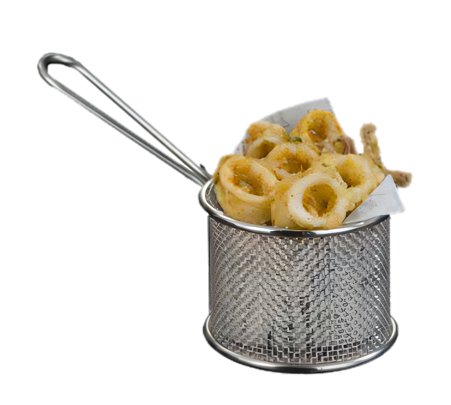 Product image #1 for American Metalcraft 3-1/2 Inch Round Fine Mesh Stainless Steel Tabletop Serving Fry Basket