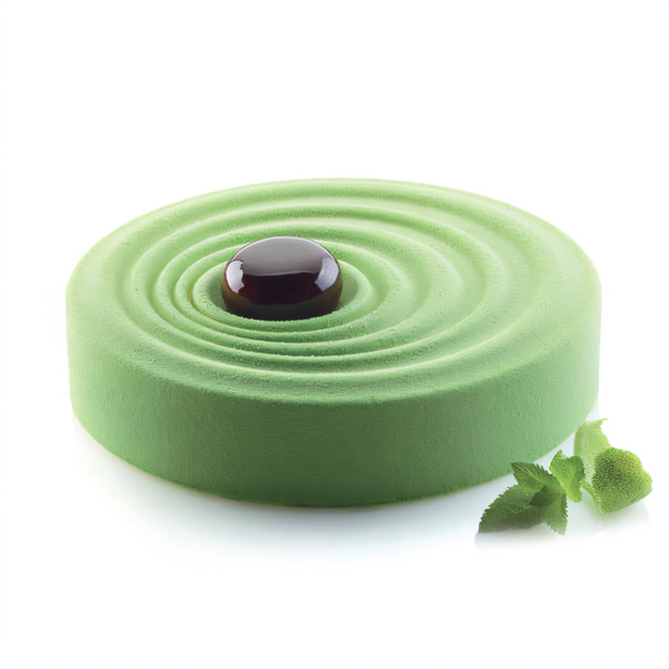 Product image #1 for Silikomart Round Wave Silicone Pastry Mold, 8-Inch Dia. x 1.75-Inch H, White