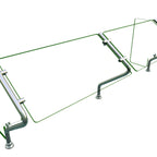 Thumbnail image #1 for Hatco Flav-R-Shield™ ES67-60 Self-Service Single-Sided Glass Food Shield, 60-Inch Wide, Heat-Tempered Glass, Stainless Steel Posts