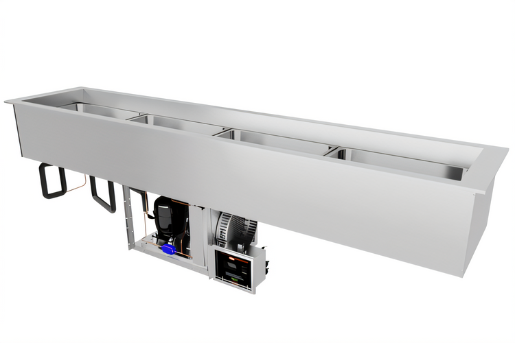 Product image #1 for Hatco CWBP-S3 Drop-In Refrigerated Slim Well, Self-Contained, 3 Full-Size Pans