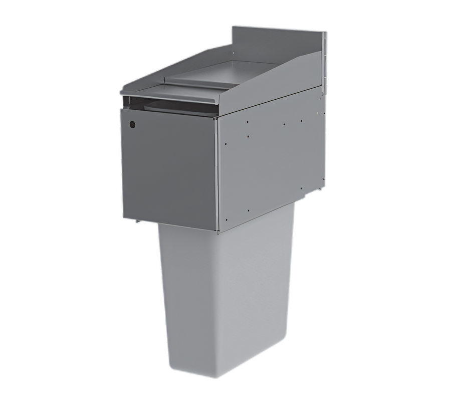Product image #1 for Top Shelf TS Series 12 Inch Wide Stainless Steel Underbar Trash Receptacle Top Cover