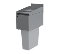 Top Shelf TS Series 12 Inch Wide Stainless Steel Underbar Trash Receptacle Top Cover