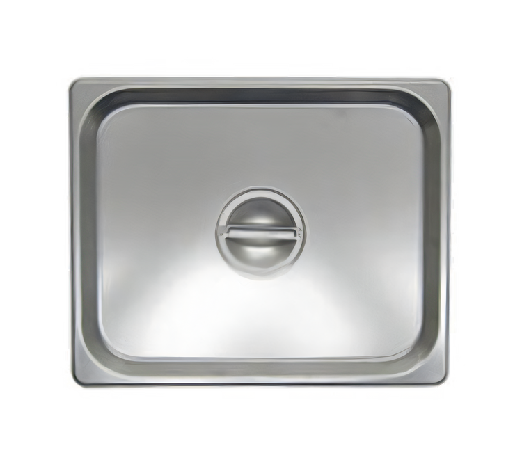 Product image #1 for Admiral Craft 1/2 Size Solid Flat Lift-Off Steam Table Pan Cover with Recessed Handle, Stainless Steel