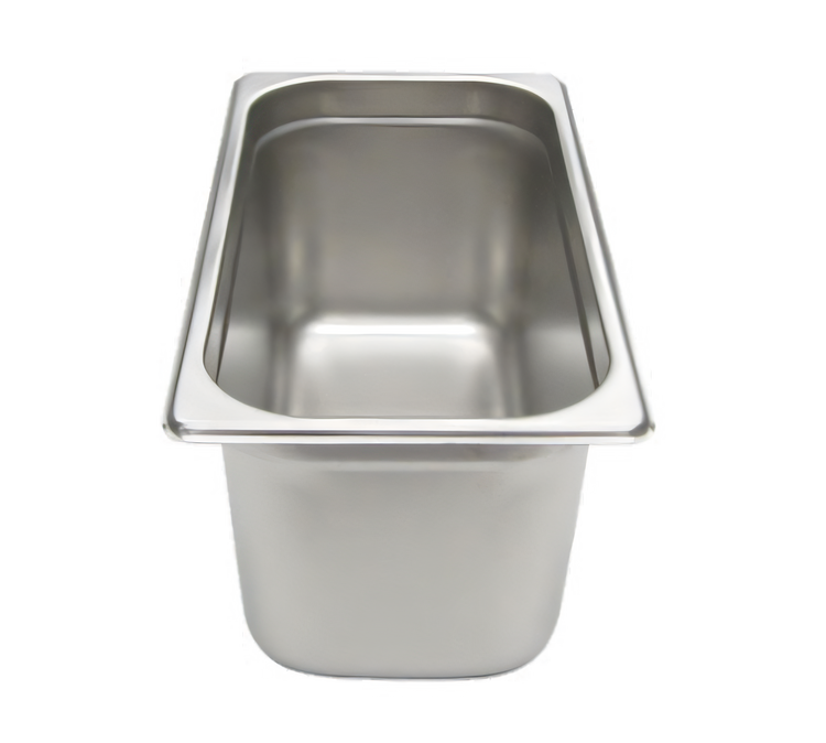 Product image #1 for NestWell 1/3-Size Solid Stainless Steel Steam Table Pan, 24 Gauge, 6-Inch Deep