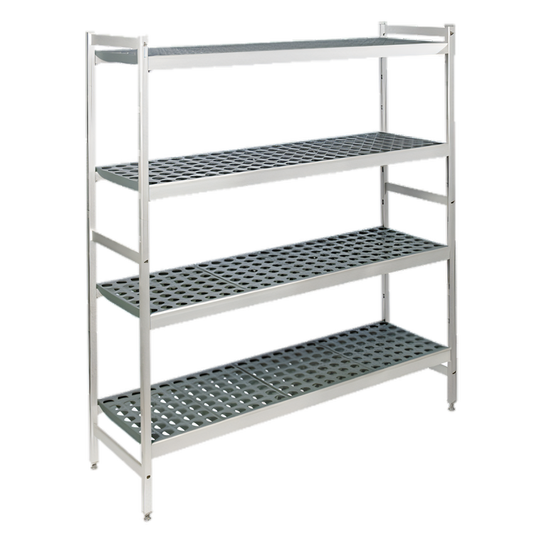 Product image #1 for Fermostock 4-Tier Stationary Polymer Shelving Starter Unit, 31 Inch W x 18 Inch D x 71 Inch H