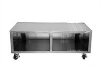 Klinger's Trading Heavy Duty Enclosed Stainless Steel Equipment Stand Cabinet with Casters, 30 x 61 x 24 Inches
