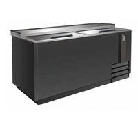 Serv-Ware 64-Inch Bottle Cooler, Black Painted Steel Exterior, Stainless Steel Interior, 17.2 Cu. Ft., 115V