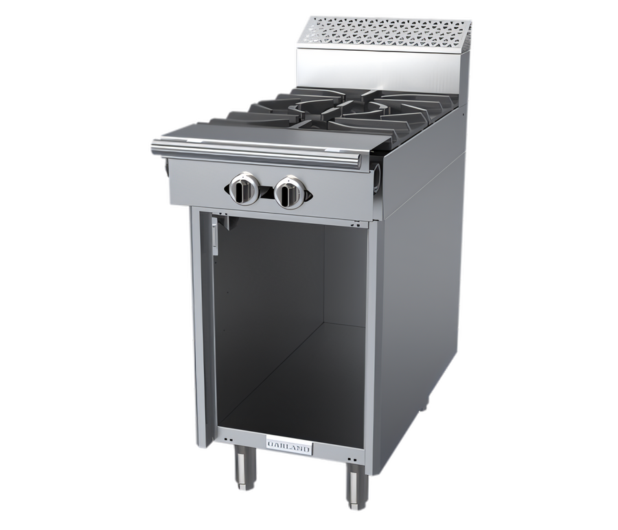 Product image #1 for Garland Cuisine Series Heavy-Duty 18-Inch Gas Add-A-Unit Range Section with 2 Open Burners and Storage Base