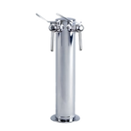 Thumbnail image #1 for Micro Matic USA D4743DT-W Countertop Air-Cooled Single-Column Wine Font with 2 Side-Pull Faucets, Polished Stainless Steel, 16.5 in.