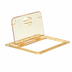 Thumbnail image #1 for Cambro High Heat H-Pan 1/2 Size Hinged FlipLid Food Pan Cover, Amber