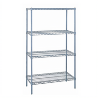 Quantum 36 Inch W x 14 Inch D x 63 Inch H 4-Shelf Wire Shelving Starter Kit, Black Epoxy Antimicrobial Finish