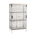 Thumbnail image #1 for Metro SlideSecure Super Erecta Stationary Stainless Steel Security Cage with Sliding Doors and 2 Intermediate Shelves