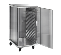 FWE Intermediate Height Enclosed Non-Insulated Aluminum Pan Rack Transport Cabinet, 24 Slides, 18 x 26 Tray Capacity