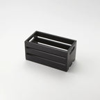 Thumbnail image #1 for American Metalcraft WTBL12 1/3 Size Rectangular Black Wooden Serving Crate Case of 4