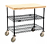 Thumbnail image #1 for Eagle QuadTruss 3-Tier Maple Top Demo Cart, 48 x 24 x 34 Inches, Black Epoxy Finish