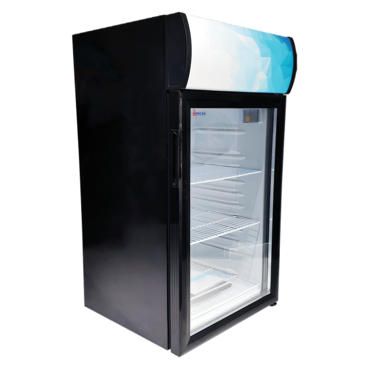 Product image #1 for Countertop Reach-In Refrigerated Display Refrigerator, One Section, 2.8 Cu. Ft., Hinged Glass Door