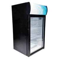 Countertop Reach-In Refrigerated Display Refrigerator, One Section, 2.8 Cu. Ft., Hinged Glass Door