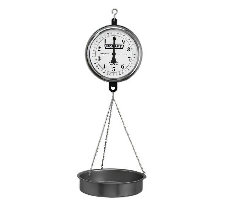 Product image #1 for Hobart Weigh/Wrap Hanging Dial Scale, 30 lb x 1 oz, Bowl Style, Chrome Finished Head