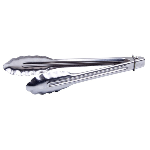 Product image #1 for Winco 9-Inch Heavyweight Locking Utility Tongs with Locking Ring, Stainless Steel