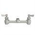 Thumbnail image #1 for Fisher Backsplash-Mount Control Valve, 8-Inch Centers, Swivel Outlet and Swivel Stems, Stainless Steel