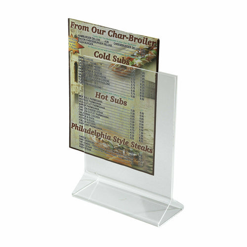 Product image #1 for Winco 5 x 7 Inch Acrylic Tabletop Menu Card Holder