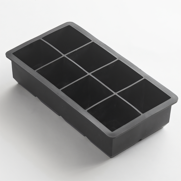 Product image #1 for American Metalcraft Black Silicone Ice Cube Mold with 8 2-Inch Square Cubes