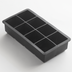 Thumbnail image #1 for American Metalcraft Black Silicone Ice Cube Mold with 8 2-Inch Square Cubes