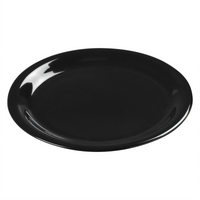 Sierrus™ 6-1/2 Inch Round Wide Rim Melamine Pie Plate, Black