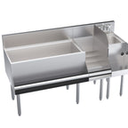 Thumbnail image #1 for Krowne Royal Series KR24-W60D-10 60-Inch Underbar Ice Bin/Cocktail Station with Blender Sink, Liquor Display, 110-lb Capacity, 10-Circuit Cold Plate