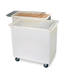 Thumbnail image #1 for Carlisle 44-Gallon White Mobile Ingredient Bin with Clear Sliding Lid